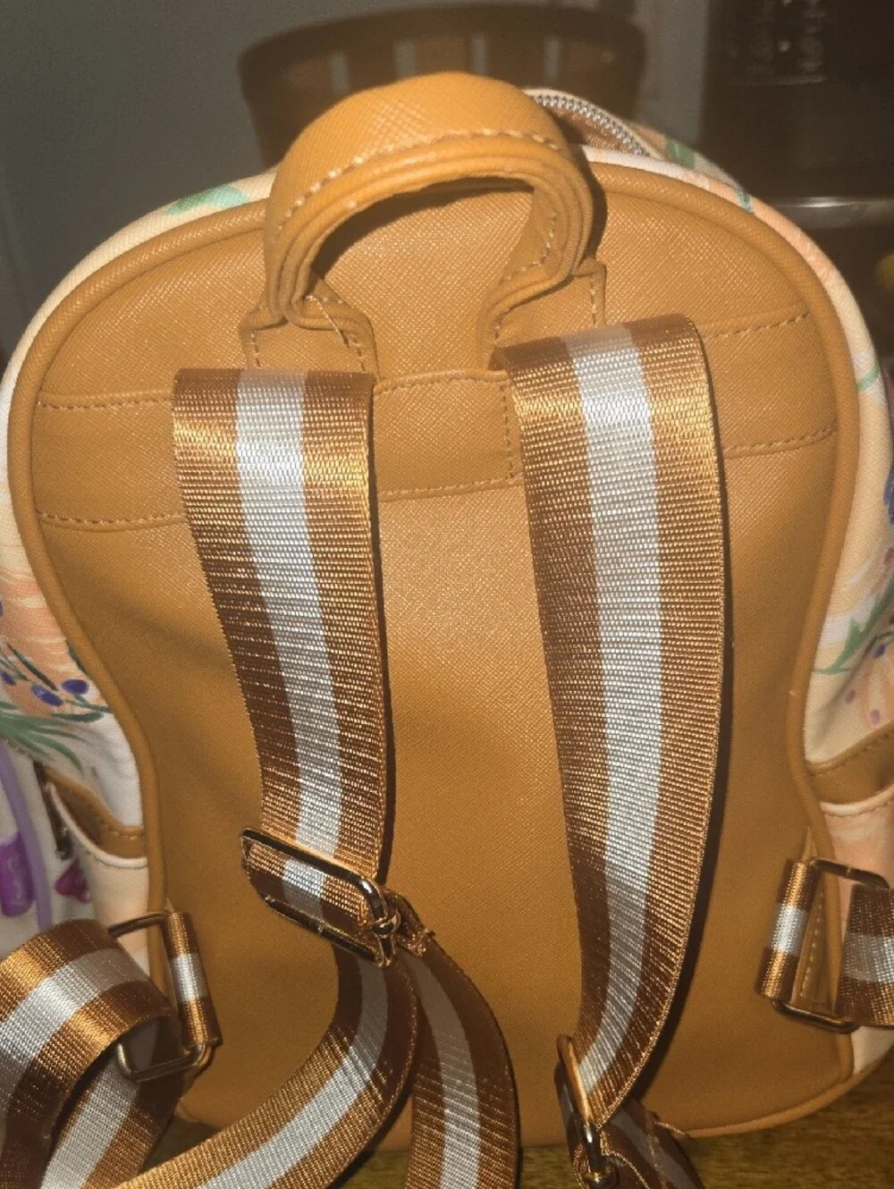 Disney Peach Floral Chip 'n' Dale Mini Backpack